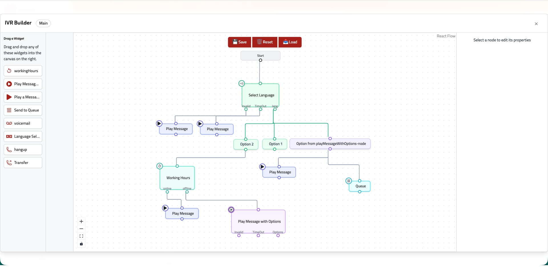 IVR workflow builder